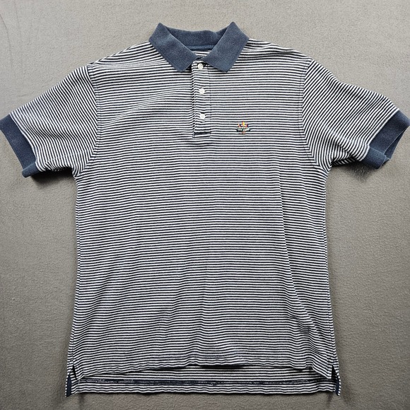 Vintage Ivy Crew Polo Shirt Striped Mens M - Picture 1 of 6